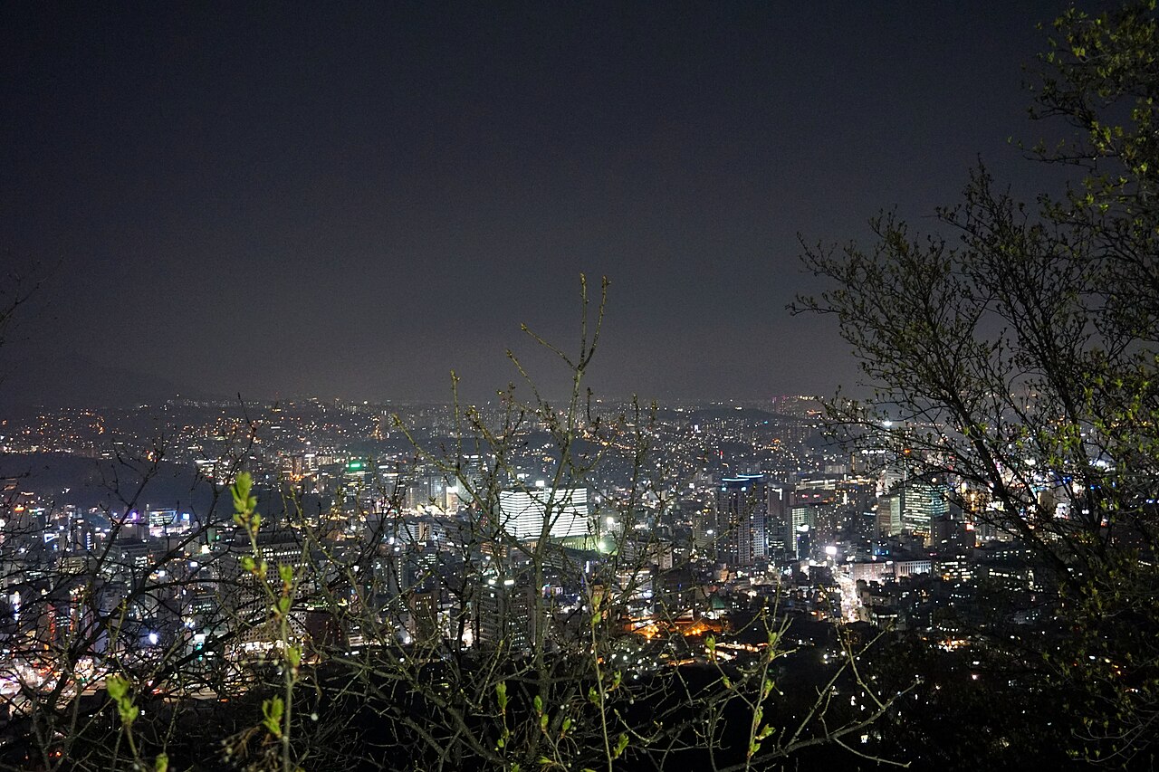 서울 남산에서 내려다본 야경